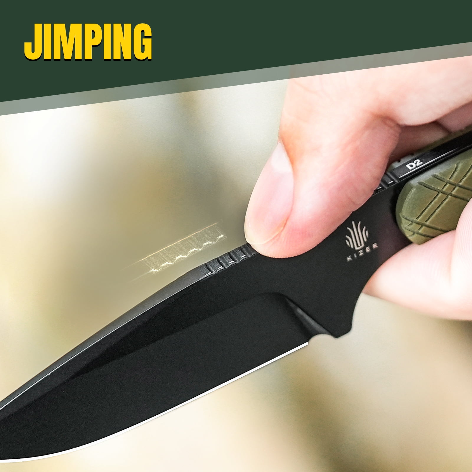 Kizer Muskrat Fixed Blade Knife D2 Blade G10 Handle Pocket Tactical Knives 1064A1