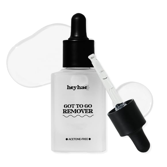 Heyhae Got To Go Remover - Removedor de tiras de uñas de gel semicurado | Solución hipoalergénica que no se seca | Fórmula suave e hidratante sin acetona.