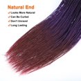 thumbnail image 5 of MORICA Crochet Hair Senegalese Twist 34 Inch 8 Packs Small Crochet Hair For Braiding, Crochet Braids Hair for Black Women, Crochet Braids Twist Hot Water Setting (34 Inch, 1B/Purple/Bug), 5 of 6