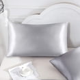 thumbnail image 6 of SUSHANG Pillow Case Silk Satin Imitation Silk Satin Solid Color Hotel Bedding Pillow Case for Sofa Couch Living Room Chair, 6 of 8