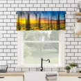 thumbnail image 2 of Natural Landscape Sunflowers Window Valance Rod Pocket Panel for Kitchen Bedroom Windows Farm Sunflower Scenery Sunset Valances Short Curtain Bathroom Treatment Drapes 1 Panel 54x18 in, 2 of 5