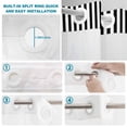 thumbnail image 4 of No Hook Shower Curtain, Black White Stripe Shower Curtains for Bathroom with See Through Top Window, Modern Minimalist Geometric Striped Waterproof & Washable Bath Curtain 66"x72", 4 of 9