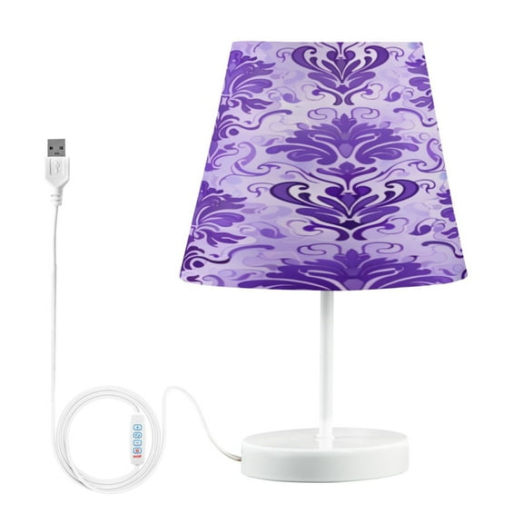 Table Lamp Small 5.9x10.8 Inches Table Lamps Night Light Tools & Home Improvement Bedroom Lamp Guest Room Lamp Study Lamp Office Lamp Purple Vine