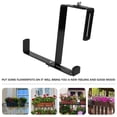 thumbnail image 2 of Miangastore Iron Rectangular Balcony Railing Flower Pot Hanger Black 1Set 9.8x7.9in, 2 of 9