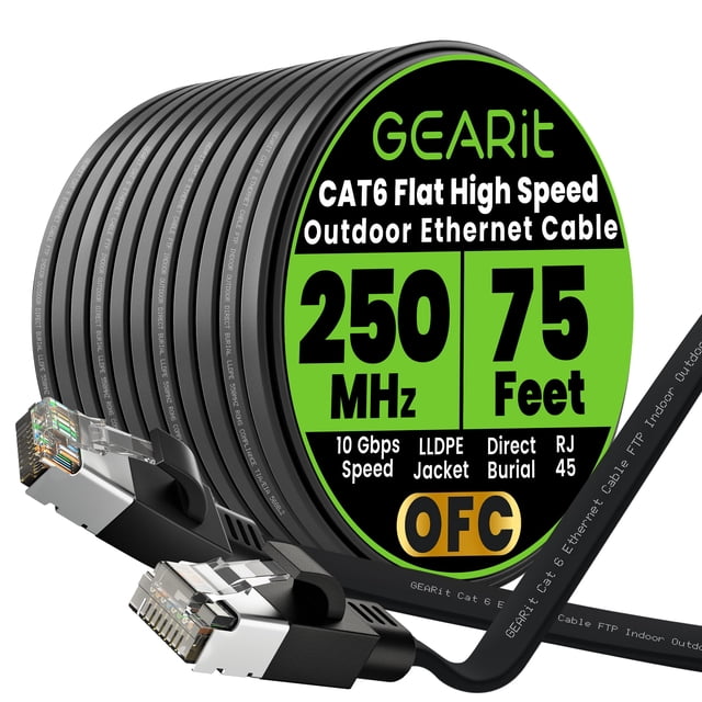 Cable Ethernet GEARit Cat6 Plano Exterior 23m 10Gbps