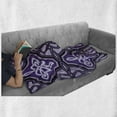 thumbnail image 6 of Celtic Soft Flannel Fleece Throw Blanket, Unique Celtic Knot with Swirling and Twisted Line Details Print, Cozy Plush for Indoor and Outdoor Use, 60" x 80", Violet Lilac, by Ambesonne, 6 of 6