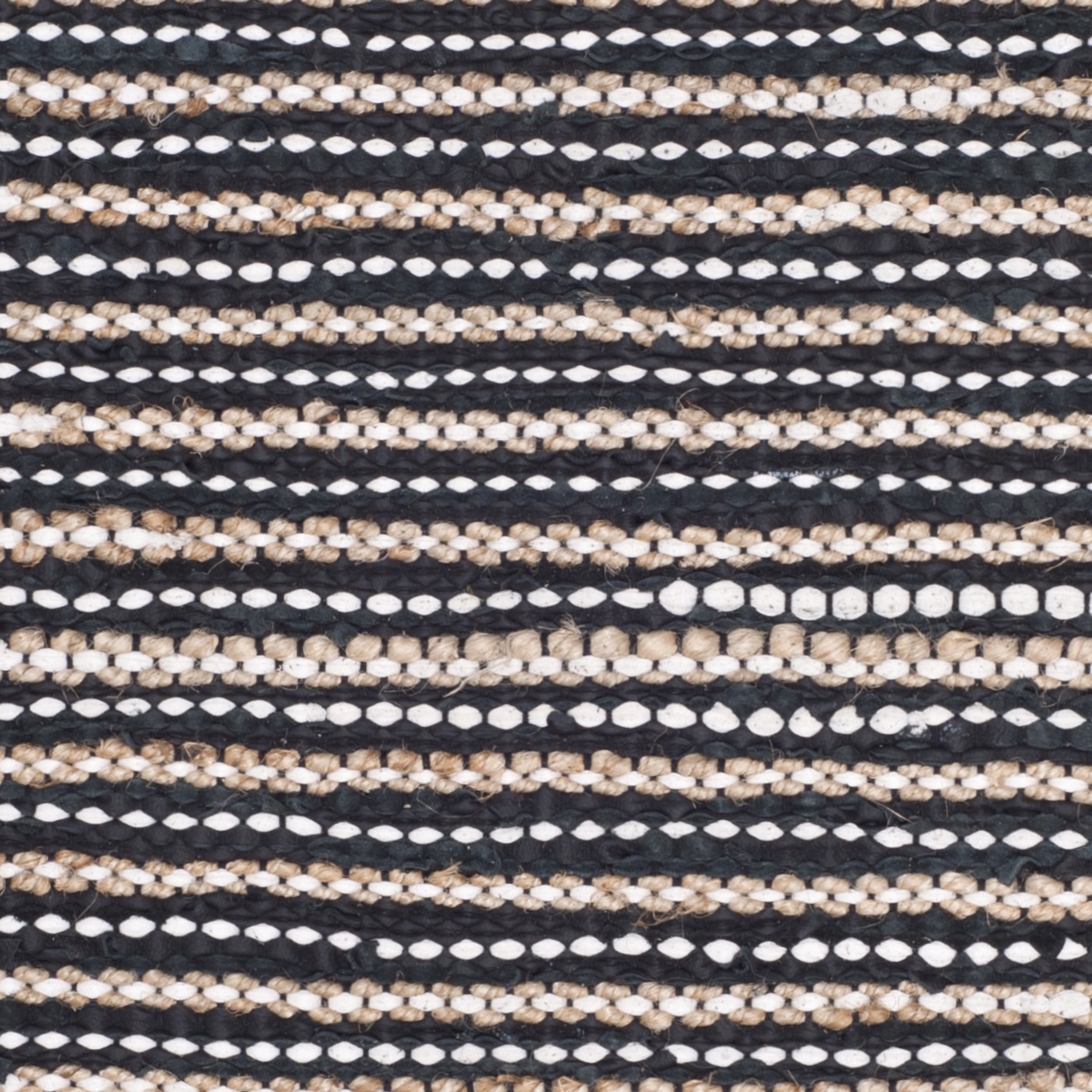 SAFAVIEH Vintage Leather Aaron Stripe Fringed Area Rug, Black/Multi, 6' x 9'