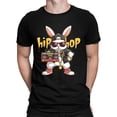 thumbnail image 2 of Easter Men's Street Hop T Shirt Printing Short Sleeve Summer Fashion Design Men's Clothing Long Sleeve Scrub(#03Black,XXXL), 2 of 4
