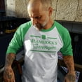 thumbnail image 3 of St Patricks Day Shamrock and Shenanigans Unisex Raglan Baseball Tee, 3 of 5