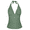 Army Green, variant on Mycoco Women's Halter Swim Top V Neck Swimwear Front Shirred Tankini Top