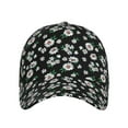 thumbnail image 2 of Daiia Daisies Flowers print Baseball Cap Men Women Golf Dad Hat Adjustable Original Classic Low Profile Hat Unconstructed Plain Cap, 2 of 9