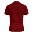thumbnail image 6 of yillto Men's Golf Shirts Short Sleeve Button Collared Shirt Casual Textured Solid Color Summer Tee, 6 of 6