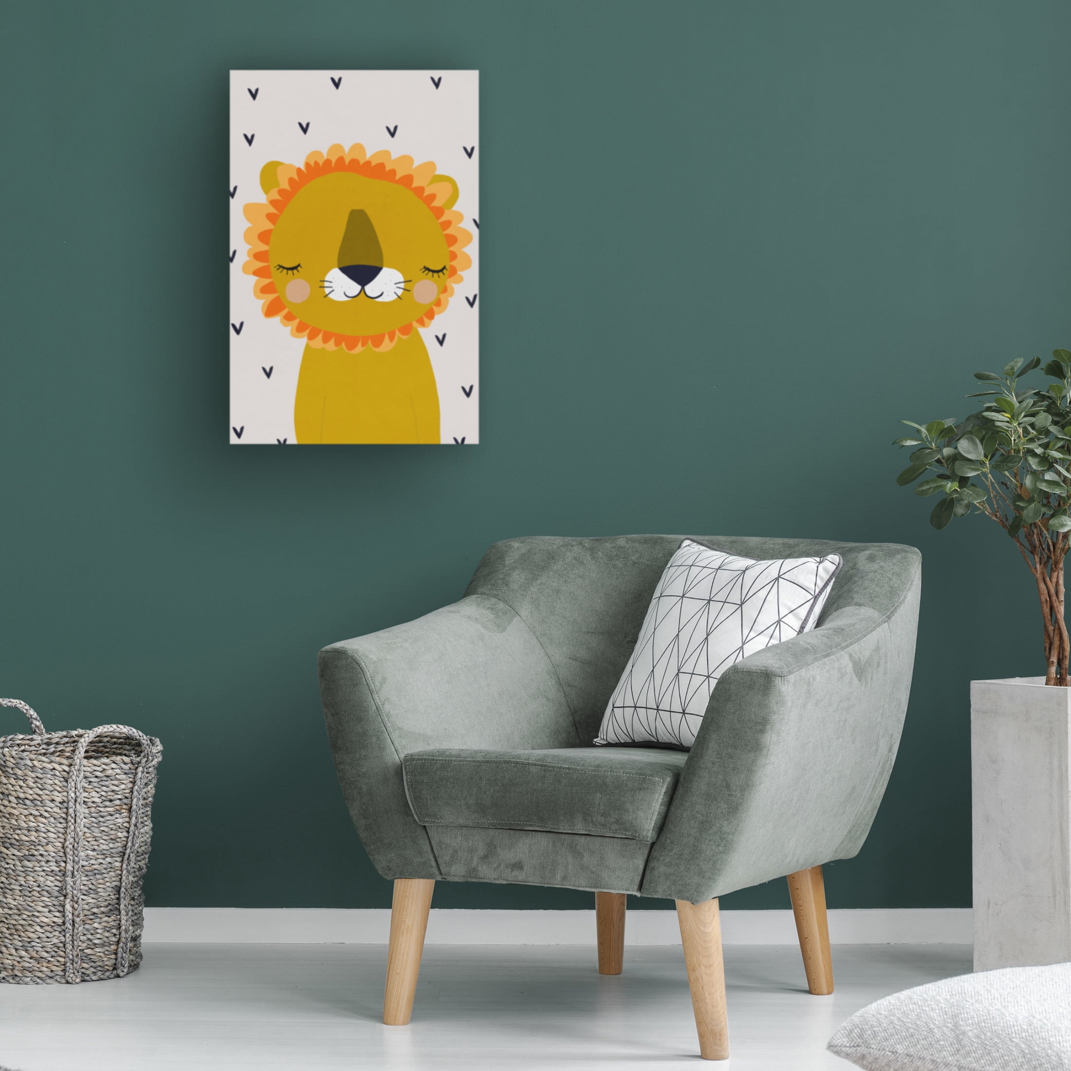 Canvas Wall Art - Treechild 'Little Lion' Wall Art for Living Room, Bedroom, or Office D?cor by Trademark Fine Art - 12 x 19 Inches