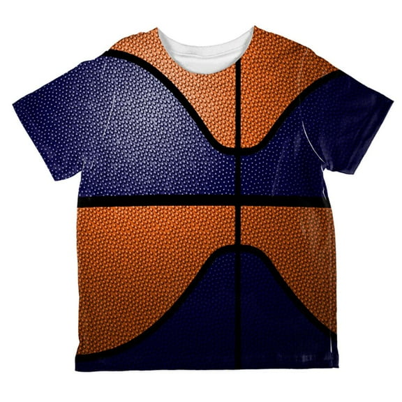 Championship Basketball Navy & Orange All Over Toddler T Shirt