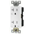 thumbnail image 2 of ENERLITES Decorator Receptacle, Tamper-Weather-Resistant, Commercial Grade Outdoor Outlet, Self-Grounding, 20A 125VAC, 2-Pole 3-Wire, 5-20R, UL Listed, 62060-TWR-W, White, 2 of 3