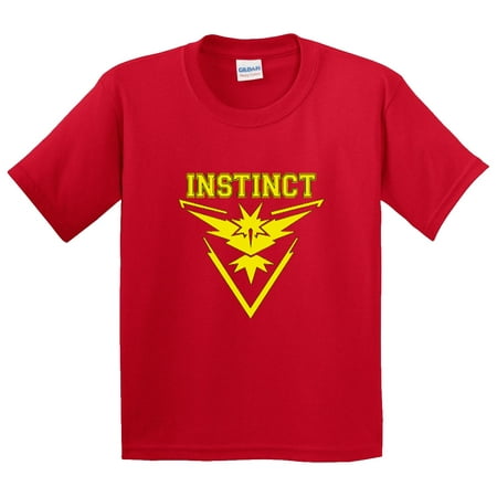 New Way 515 - Youth T-Shirt Pokemon Go Team Instinct Emblem Logo