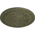 thumbnail image 3 of 33 7/8"OD x 2 3/8"P Rose Ceiling Medallion (Fits Canopies up to 13 1/2"), Hand-Painted Painted Turtle, 3 of 5
