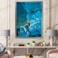 thumbnail image 3 of Designart 'Abstract Blue Marble Composition I' Modern Framed Art Print, 3 of 4