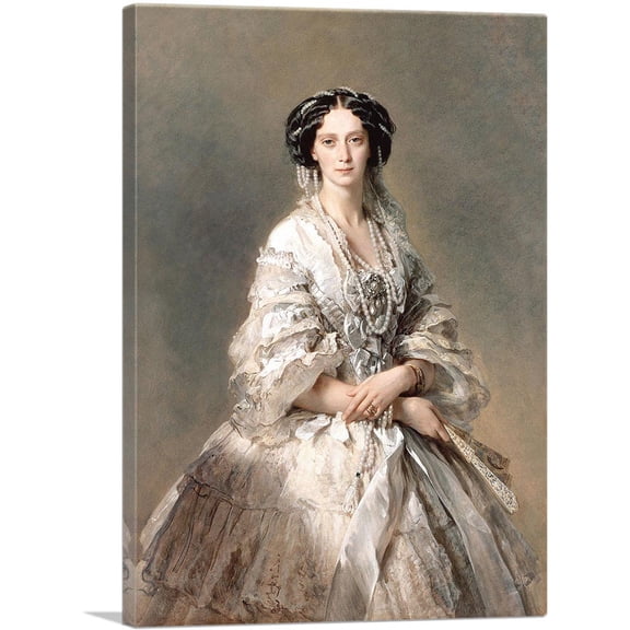 ARTCANVAS Portrait Of Empress Maria Alexandrovna 1857 Canvas Art Print by Franz Xaver Winterhalter - Size: 26" x 18" (0.75" Deep)