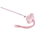 thumbnail image 1 of Juguete interactivo de entrenamiento para gatos con borlas, cascabel y pelota de peluche, color rosa, 1 of 14