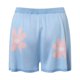 thumbnail image 3 of Gibobby Pijamas de satén Conjunto de pijama de punto para mujer, traje informal, manga larga, Top y pantalones cortos de manga burbuja, conjunto de suéter de ropa deportiva de 2 piezas (Blue, XL), 3 of 5
