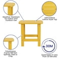 thumbnail image 5 of Emma + Oliver Three Piece Adirondack Style Conversation Set in Yellow with Two Chairs and Matching Side Table for Indoor and Outdoor Use, 5 of 12