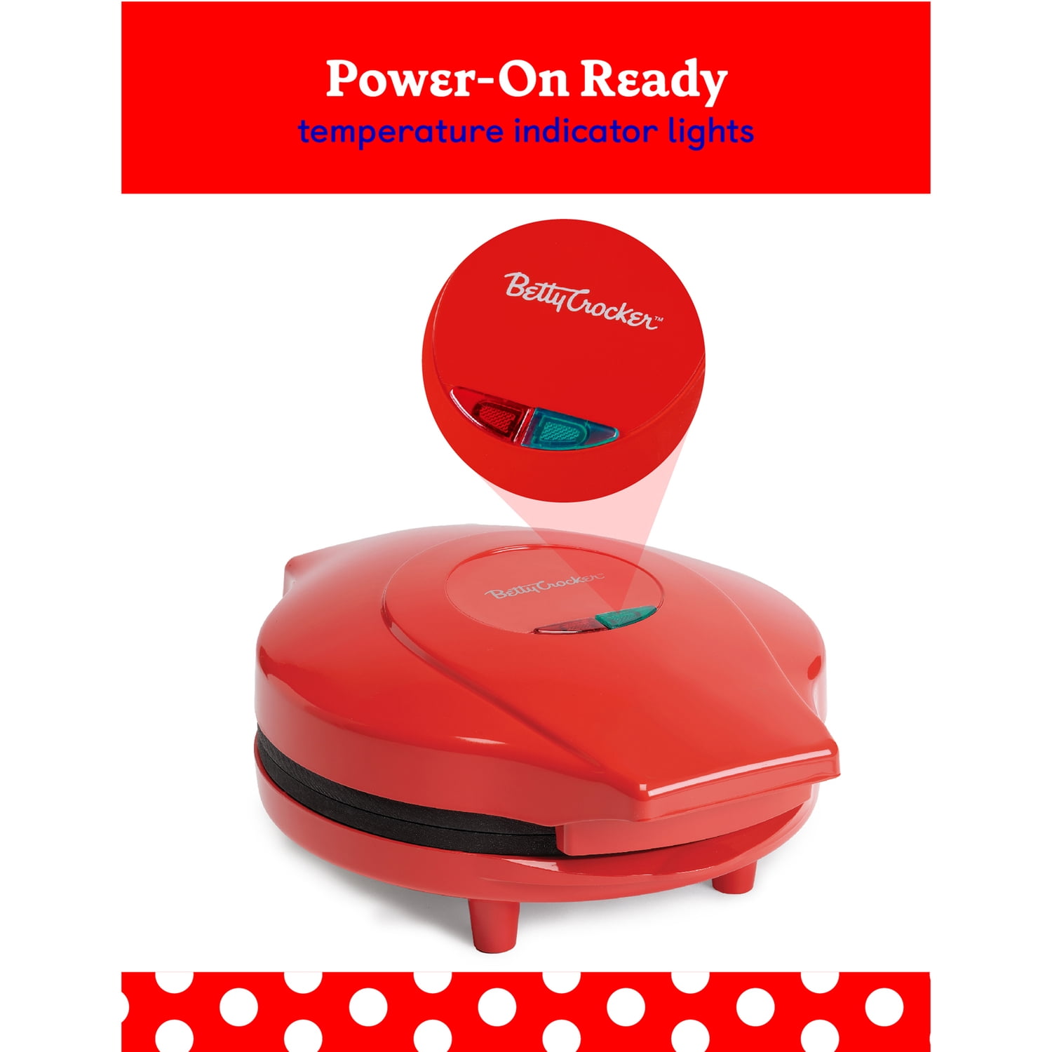 Betty Crocker 8-In. Indoor Electric Travel Nonstick Pizza Maker Plus with Insulated Travel Bag (Red)