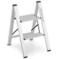 thumbnail image 4 of Topcobe Folding Aluminum 2-Step Ladder with Non-Slip Pedal and Footpads, Step Stool Foldable, Silver, 4 of 10