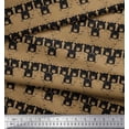 thumbnail image 3 of Soimoi Brown Japan Crepe Satin Fabric Teddy Bear Face Decor Fabric Printed Yard 42 Inch Wide, 3 of 3