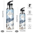 thumbnail image 2 of Yayeee 33oz Insulated Water Bottle Double Wall Stainless Steel with Flip Straw Lid, Winter Village Serenity, 2 of 7