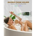 thumbnail image 3 of Upgraded Shower Phone Holder Waterproof with Speaker Hole Screentouch Shower Phone Stand Case Mount for Bathroom Bathtub Kitchen Wall Mirror for iPhone16 15 14 13 12 11 Pro XS XR Max (White), 3 of 4