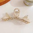 thumbnail image 2 of Fishtail Claw Clip Female Net Red Temperament Elegant Shark Clip Coiled Hair Back Head Spoon Hair Clip Hair Accessories(large Pearl Double Fishtail), 2 of 4