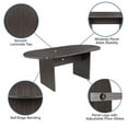 thumbnail image 5 of Pemberley Row 5 Piece Melamine Rustic Gray 72" Conference Table Set, 5 of 9