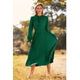 thumbnail image 3 of Vestido PRETTYGARDEN 2025 Primavera Otoño Midi Verde Oscuro XXL, 3 of 8