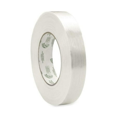 Duck Brand Premium Grade Filament Strapping Tape 60 yd Length x 1" Width - Fiberglass Filament - Adhesive Backing - 1 / Roll - White