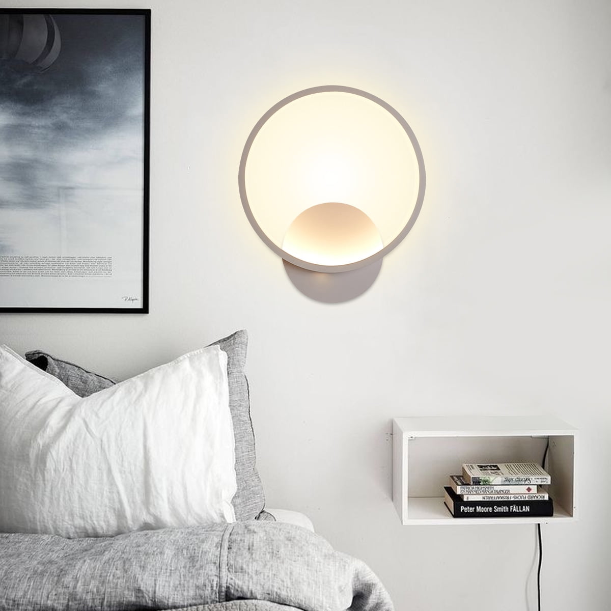 Wall Light Lamp Indoor Bedroom Decor Modern LED Fixture Lighting Bedside Sconce 