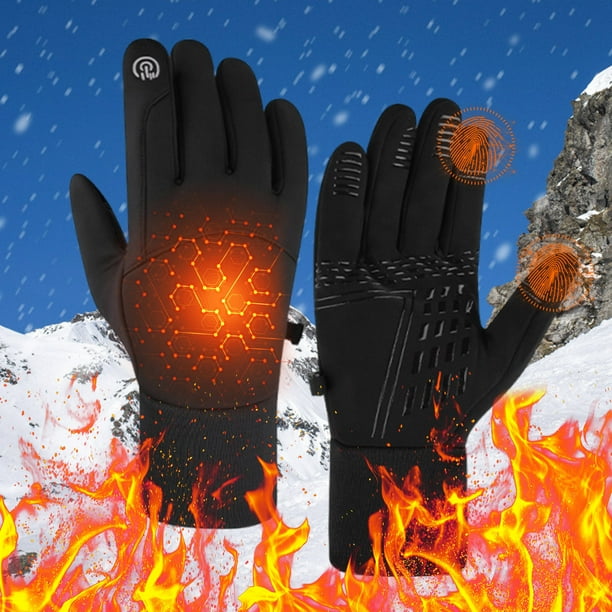 Guantes de Polar para Deportes de Invierno | Resistentes Al Viento, Térmicos, Aislantes, Antideslizantes, con Pantalla Táctil, para Esquí y Ciclismo, para Hombre y Mujer | Guantes Cálidos y Suaves de