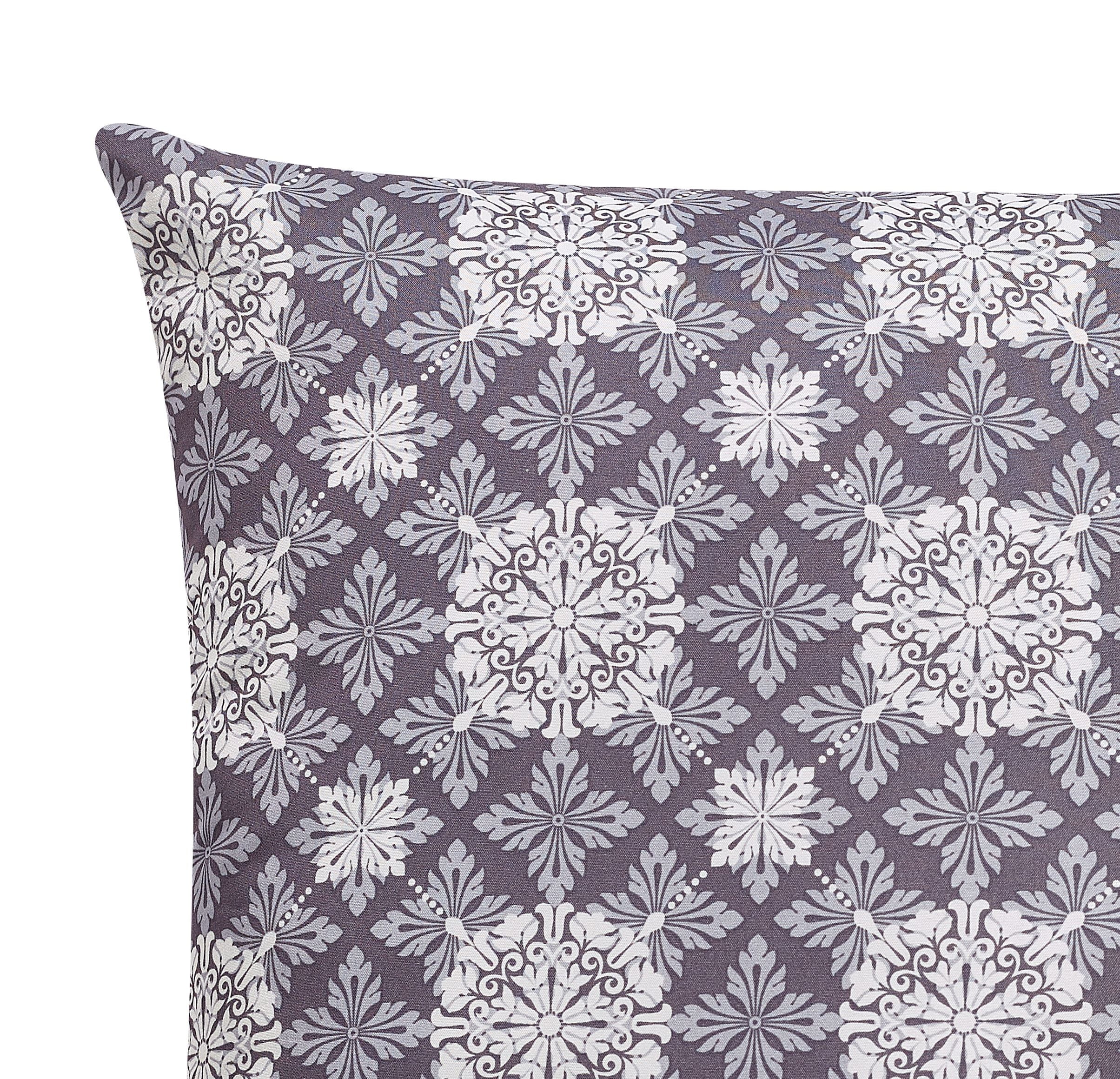 Mandala Lattice Decorative Pillow 18x18 Grey
