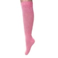 thumbnail image 4 of Long Cotton Lightweight Slouch Socks for Women Shoe Size 5 to 10 6 Pairs (Pink), 4 of 12