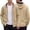 Khaki, variant on Mens Sweatshirt Nelozsy Men's Solid Color Half-Zip Hooded Casual Long Sleeve Sweatshirt Gray L