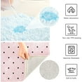 thumbnail image 6 of SKYSONIC Toilet Bathroom Rugs Sets 2 Piece, Black Polka Dots on Pink Background Soft Absorbent Fluffy Toilet Mat Set Non-Slip Rubber Backing Bath Mats for Bathroom,16"x24"+20"x24", 6 of 7