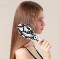 thumbnail image 2 of Black Halloween White Ghosts Hair Brush,Girls Detangling Hair Brush,Glide Through Tangles with Ease for Wet & Dry Hair,8.8"X2.8", 2 of 7