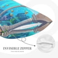 thumbnail image 3 of Lsque Underwater Aquarium Arches Pattern Pillow Case – Soft & Cozy Throw Pillow Cover, Hypoallergenic Cushion Case for Sleeping Women with Envelope Closure-14"x20", 3 of 6