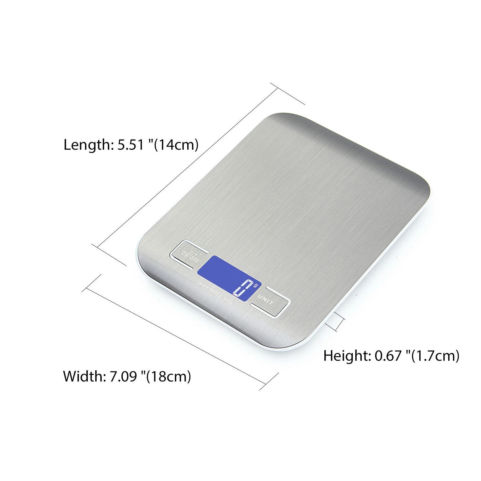 Kitchen Digital Scale Charging Electronic Smart Balance LCD Precision Weight Scale for  Food Cooking