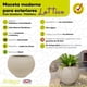 thumbnail image 4 of Maceta moderna para exteriores 24 cm de alto x 34 cm de ancho LATTICE color arena sandstone de Polietileno ultra ligera Artego Japi Hecho en Brasil, 4 of 6