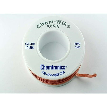 

Chemtronics Desoldering Braid Chem-Wik Rosin 10-50L 0.10 50ft.