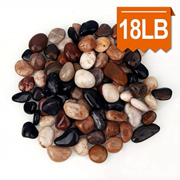 18 Pounds Aquarium Gravel River Rock Natural Polished Decorative Gravel Garden Outdoor Ornamental River Pebbles Rocks Polished Gravel Mixed Color Stones For Landscaping Vase Fillers 20 Walmart Com Walmart Com