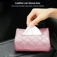 thumbnail image 5 of Tgbvmt Car Mounted Tissue Box Leather Tissue Holder for Car Interior Accessories Stylish Convenient and Space-Saving Car Seat Back Tissue Bag with Elastic Strap for Easy Installation, 5 of 6