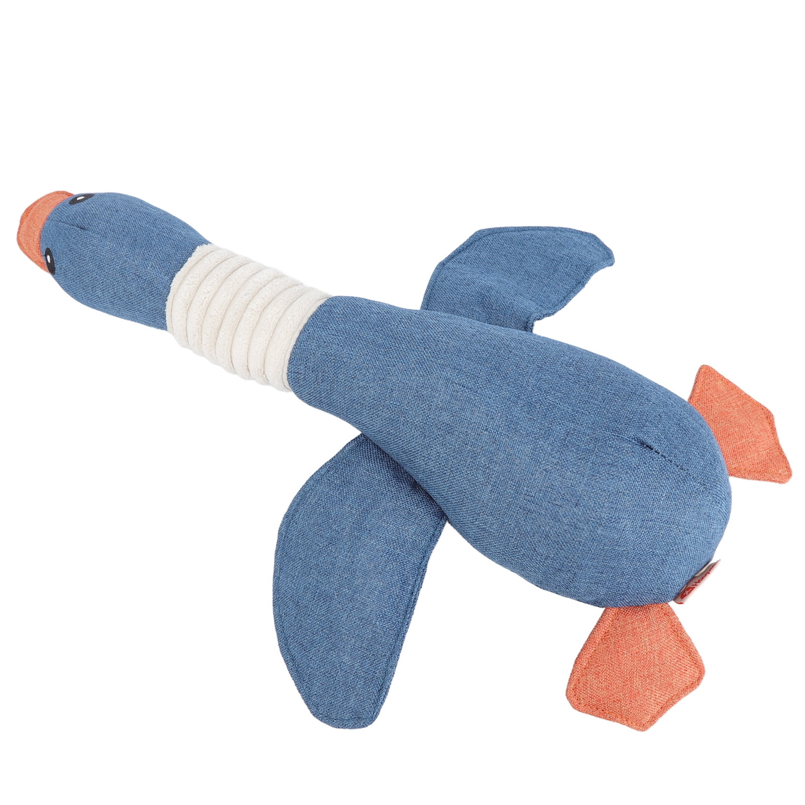 YAHHU Premium Wild Geese Soft Linen Squeaky Dog Stuffed Toy Large Blue Interactive Chew Toy for Teeth Cleaning, Fetching, and Snuggling Companion (18.1 inches / 46 cm)