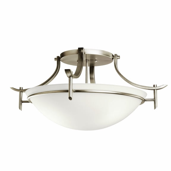 Kichler Lighting - Three Light Semi Flush Mount - Semi Flush Light - Olympia - 3
